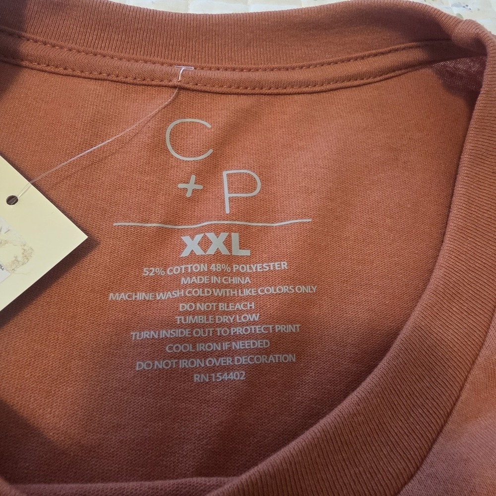 I'm Just Here For The Beer Men's T-shirt Burnt Orange Size XXL NWT - Picture 3 of 4